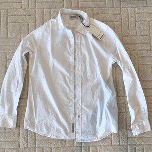 NWT Scotch & Soda Essentials Organic Slim Fit Shirt in White - Size L